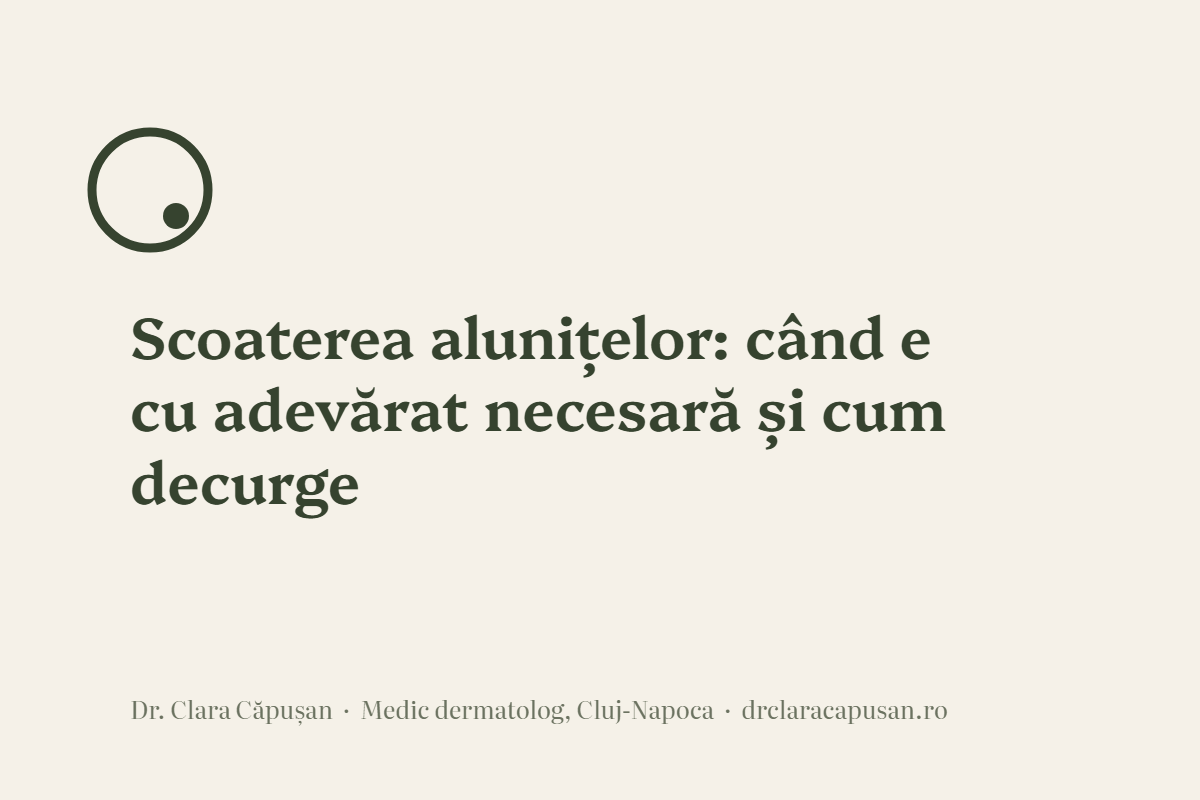 Scoaterea alunițelor: când e cu adevărat necesară și cum decurge